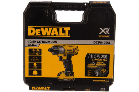 Купить Шуруповерт аккумуляторный DEWALT  DCF 610 D2  10.8v 2,0Ah Li-Ion фото №7