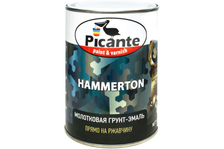 Купить Эмаль молотковая HAMMERTON темно-коричневая 0 75л  PICANTE 10420-8117.BB фото №1